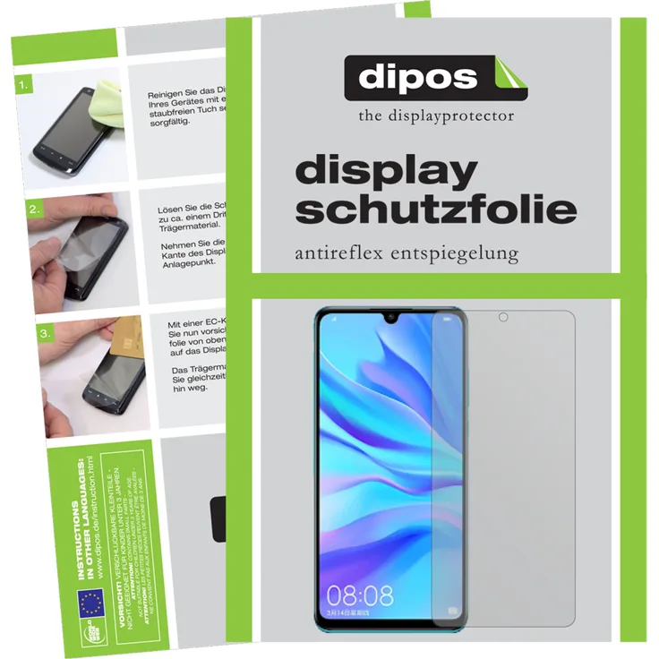 dipos 6x Schutzfolie matt kompatibel mit Huawei P30 Lite Folie Displayschutzfolie (3x Vorderseite + 3x Rückseite)