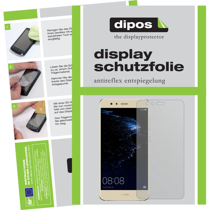 dipos 2x Schutzfolie matt kompatibel mit Huawei P10 Lite Folie Displayschutzfolie