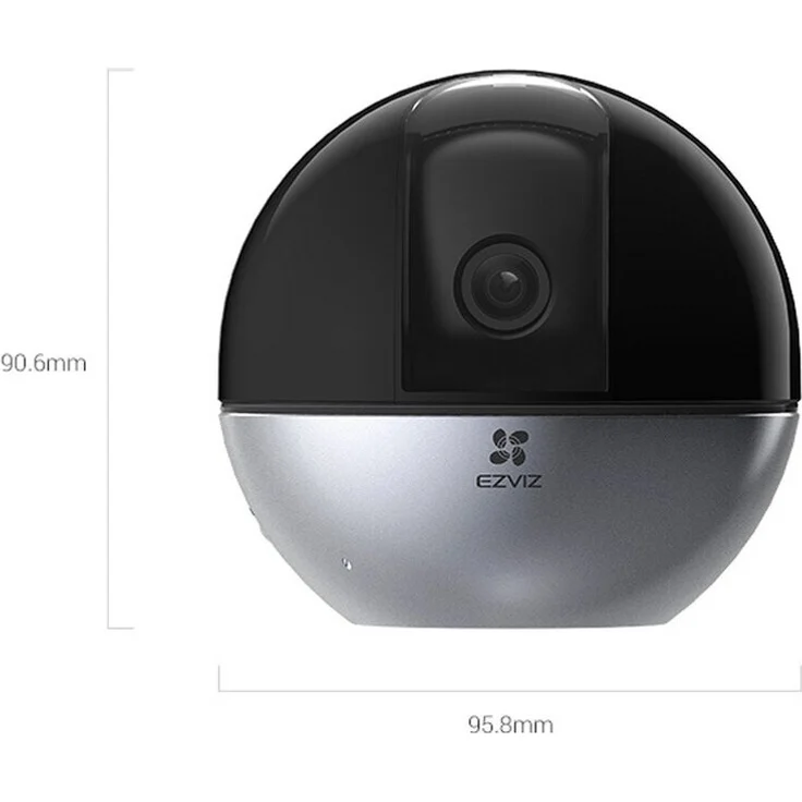 Ezviz C6W ezvc6w 2K+ Überwachungskamera, WLAN IP Kamera mit KI Personenerkennung, Auto Zoom Tracking und Zwei Wege Audio, schwenkbare und neigbare 4 MP Sicherheitskamera für den Innenbereich, schwarz, silber – Bild 9