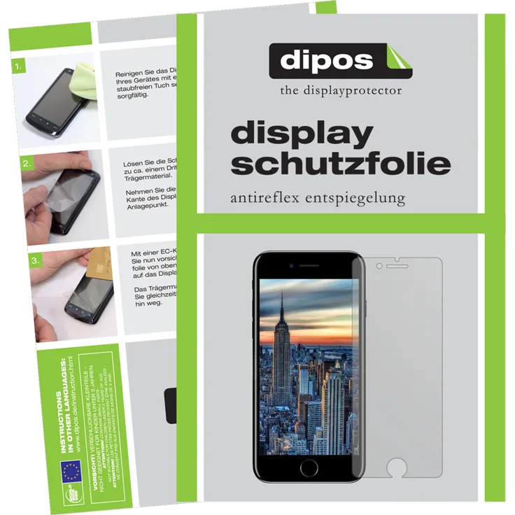 dipos 6x Schutzfolie matt kompatibel mit Apple iPhone SE (2020) Folie Displayschutzfolie (bewusst kleiner als das Glas, da dieses gewölbt ist)