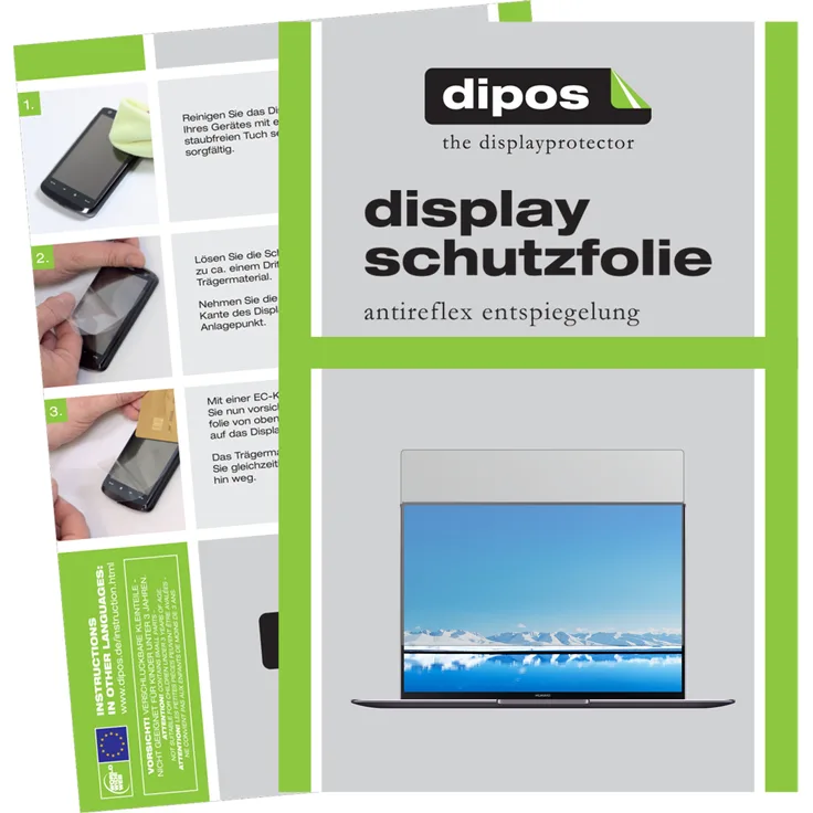 dipos 2x Schutzfolie matt kompatibel mit Huawei MateBook x Pro Folie Displayschutzfolie