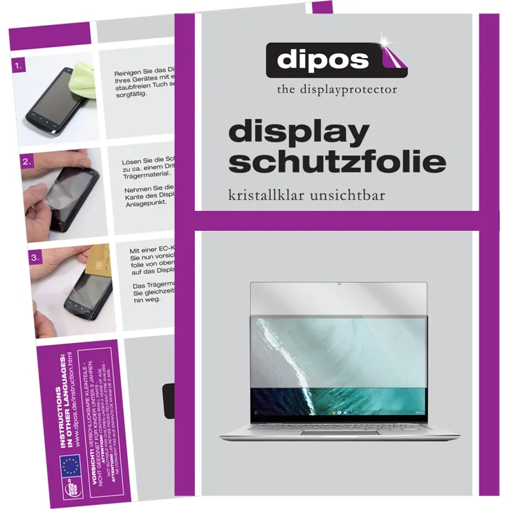 dipos Schutzfolie kompatibel mit Asus Chromebook Flip C434T Displayschutz-Folie klar