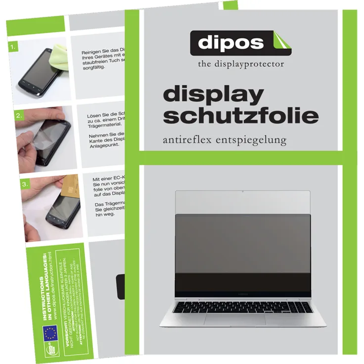 dipos Schutzfolie matt kompatibel mit Samsung Galaxy Book Pro 360 15.6 Zoll Displayschutz-Folie