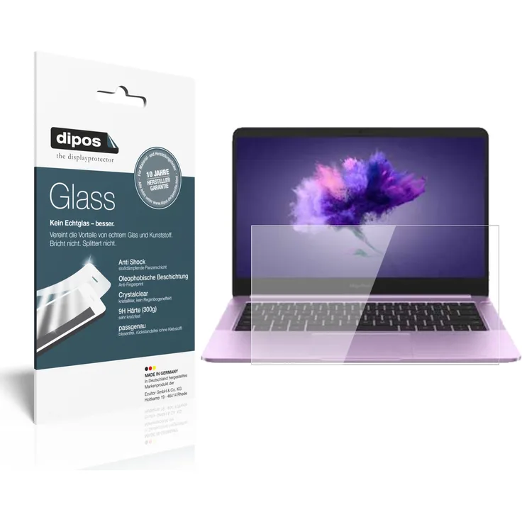 dipos 2x Panzerfolie klar kompatibel mit Honor MagicBook 14 Zoll Schutzfolie 9H Displayschutz-Folie
