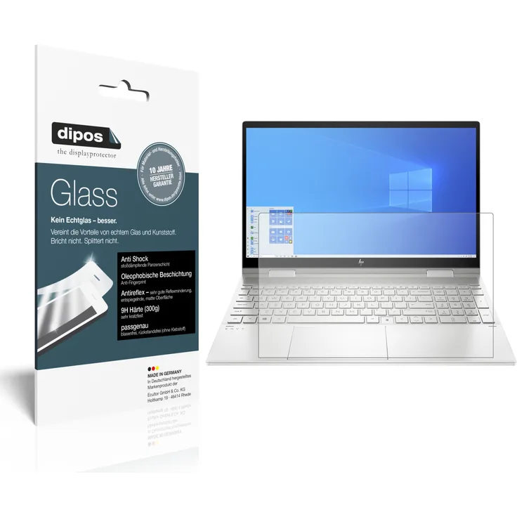 dipos 2x Panzerfolie matt kompatibel mit HP Envy x360 15 ed0768ng Schutzfolie 9H Displayschutz-Folie