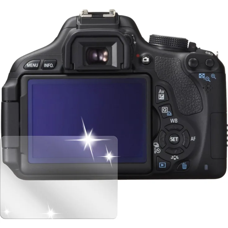 dipos 6x Schutzfolie klar kompatibel mit Canon EOS 600D Folie Displayschutzfolie