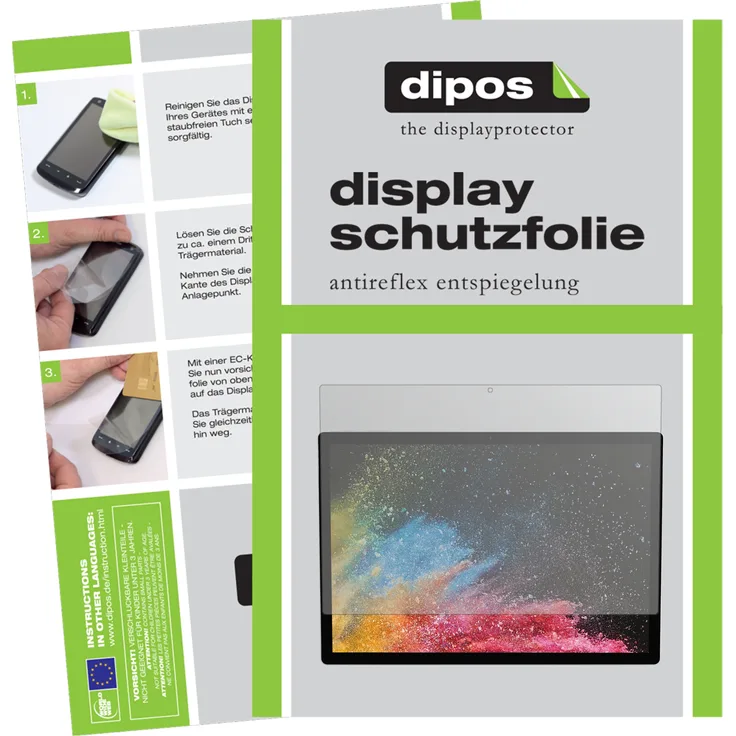 dipos Schutzfolie matt kompatibel mit Microsoft Surface Book 3 15 Zoll Displayschutz-Folie