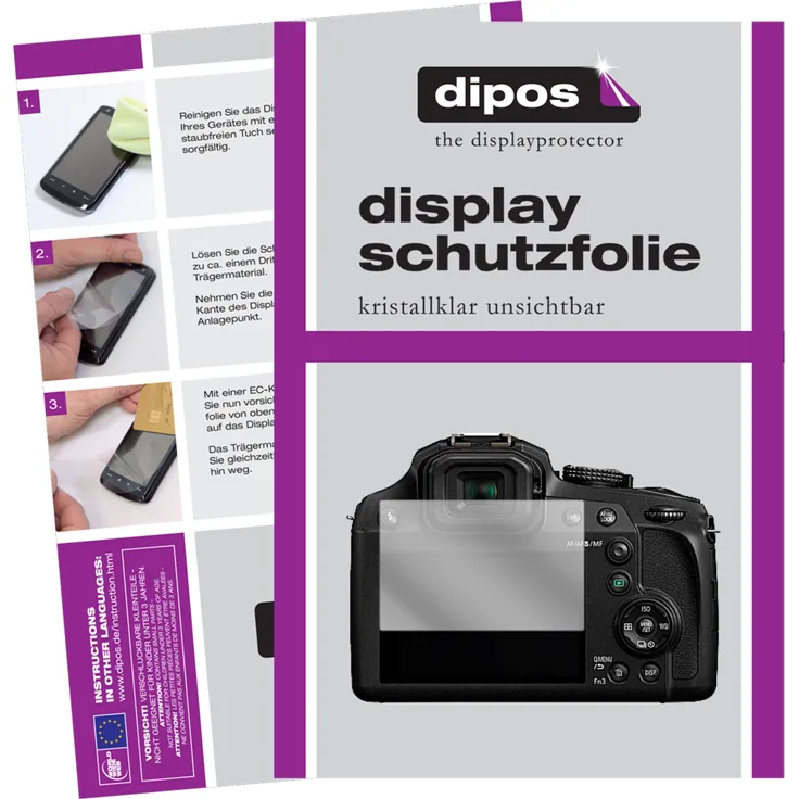 dipos 6x Schutzfolie klar kompatibel mit Panasonic Lumix DMC-FZ82 Folie Displayschutzfolie
