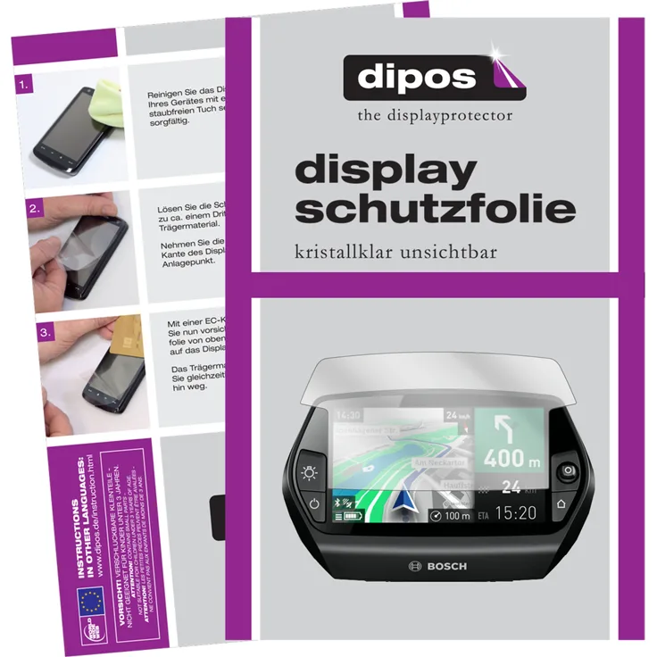 dipos 6x Schutzfolie klar kompatibel mit Bosch Nyon (E-Bike Display) Folie Displayschutzfolie