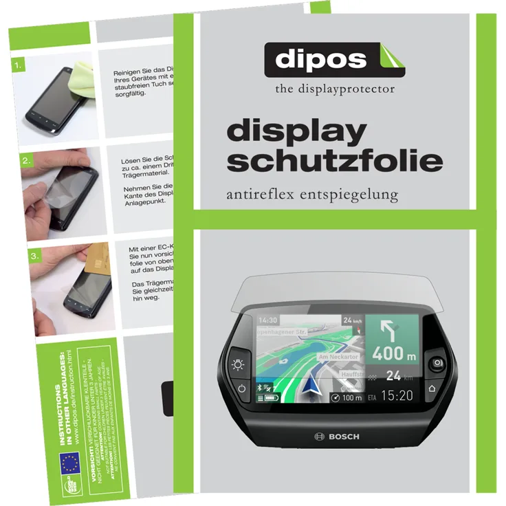 dipos 6x Schutzfolie matt kompatibel mit Bosch Nyon (E-Bike Display) Folie Displayschutzfolie