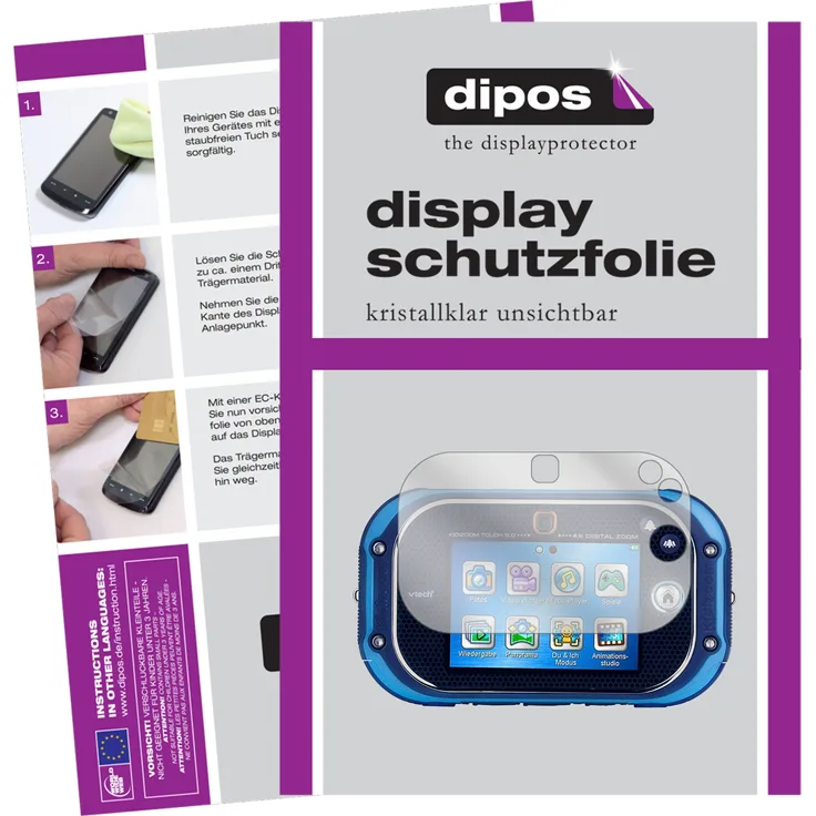 dipos 2x Schutzfolie klar kompatibel mit Vtech Kidizoom Touch 5.0 Folie Displayschutzfolie