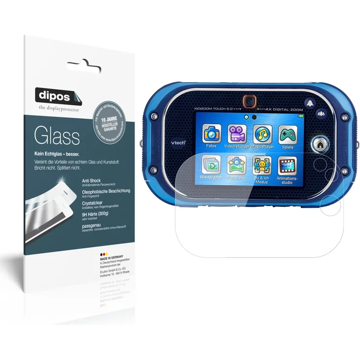 dipos 2x Panzerfolie klar kompatibel mit Vtech Kidizoom Touch 5.0 Schutzfolie 9H Displayschutz-Folie