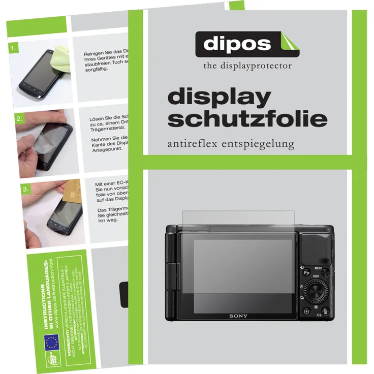 dipos 6x Schutzfolie matt kompatibel mit Sony ZV-1 Folie Displayschutzfolie