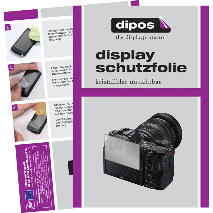 dipos Schutzfolie kompatibel mit Nikon Z6 II Displayschutz-Folie klar