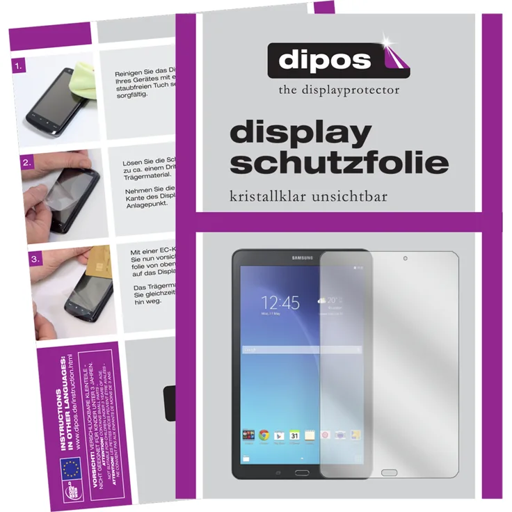 dipos 2x Schutzfolie klar kompatibel mit Samsung Galaxy Tab E 9.6 Folie Displayschutzfolie