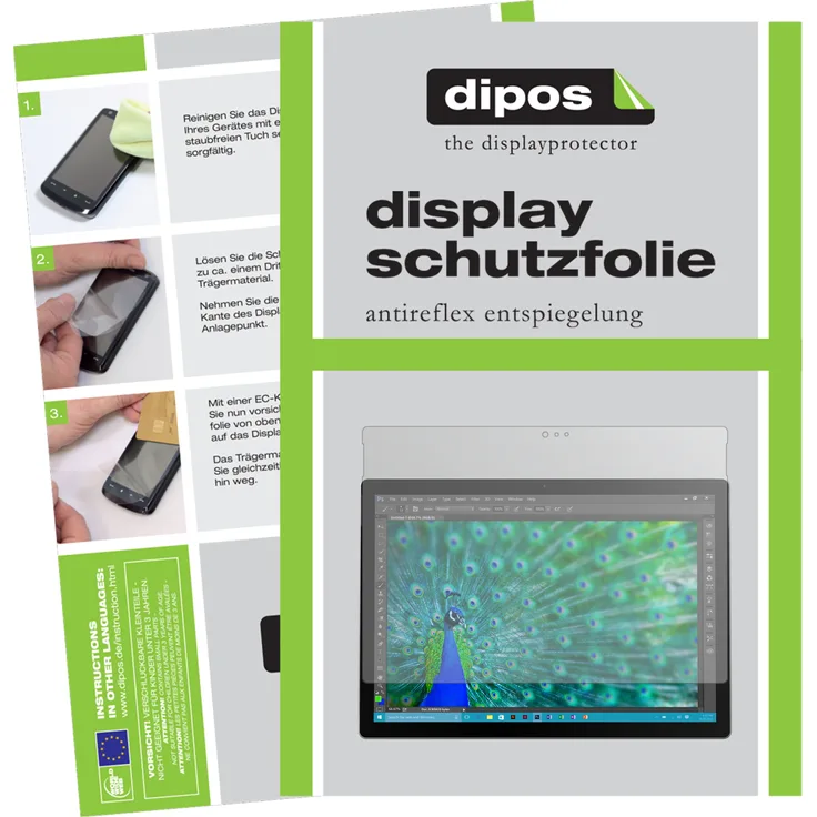 dipos 2x Schutzfolie matt kompatibel mit Microsoft Surface Pro 3 Folie Displayschutzfolie