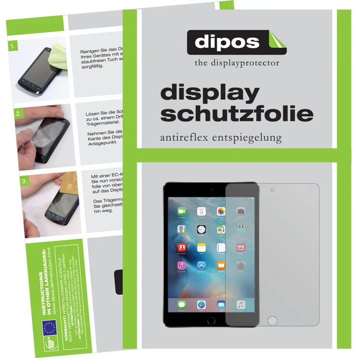 dipos 3x Schutzfolie matt kompatibel mit Apple iPad Mini 4 Folie Displayschutzfolie