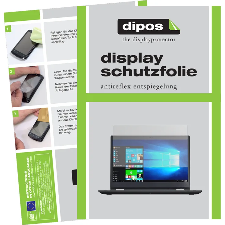 dipos 2x Schutzfolie matt kompatibel mit Lenovo ThinkPad Yoga 370 Folie Displayschutzfolie