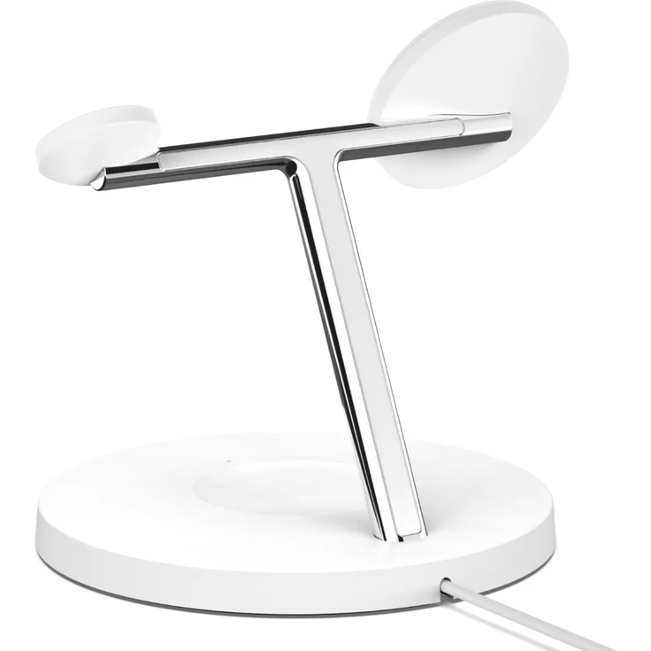 Belkin BoostCharge PRO drahtloses 3-in-1-Ladegerät mit MagSafe für iPhone 14, 13, 12 + Apple Watch + AirPods (lädt iPhone 14-Modelle magnetisch mit bis zu 15 W auf), weiß (WIZ009vfWH) – Bild 6