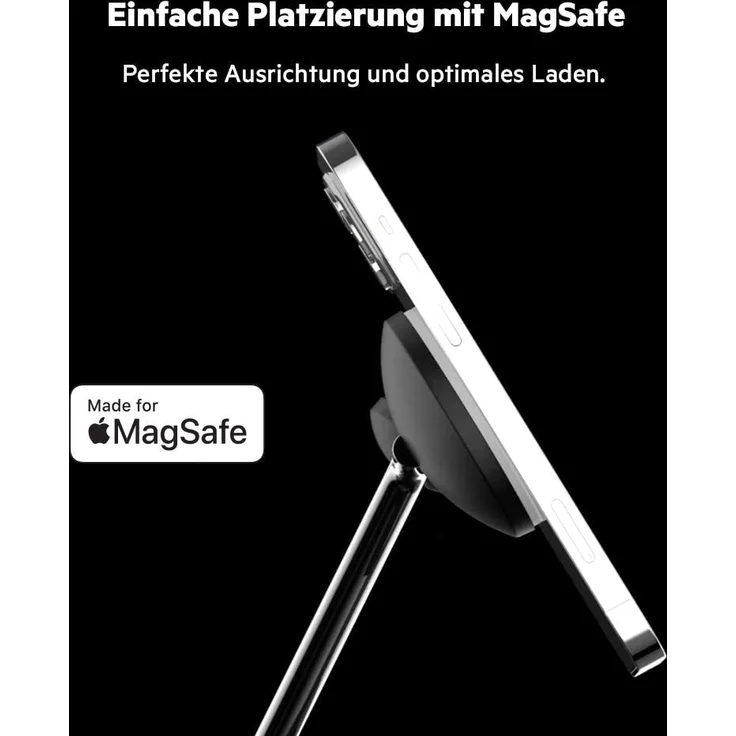 Belkin BoostCharge PRO drahtloses 3-in-1-Ladegerät mit MagSafe für iPhone 14, 13, 12 + Apple Watch + AirPods (lädt iPhone 14-Modelle magnetisch mit bis zu 15 W auf), schwarz (WIZ009vfBK) – Bild 3