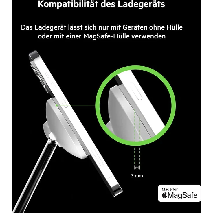 Belkin BoostCharge PRO drahtloses 3-in-1-Ladegerät mit MagSafe für iPhone 14, 13, 12 + Apple Watch + AirPods (lädt iPhone 14-Modelle magnetisch mit bis zu 15 W auf), weiß (WIZ009vfWH) – Bild 5
