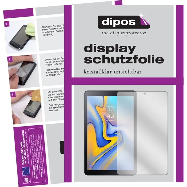 dipos 2x Schutzfolie klar kompatibel mit Samsung Galaxy Tab A 10.5 Folie Displayschutzfolie
