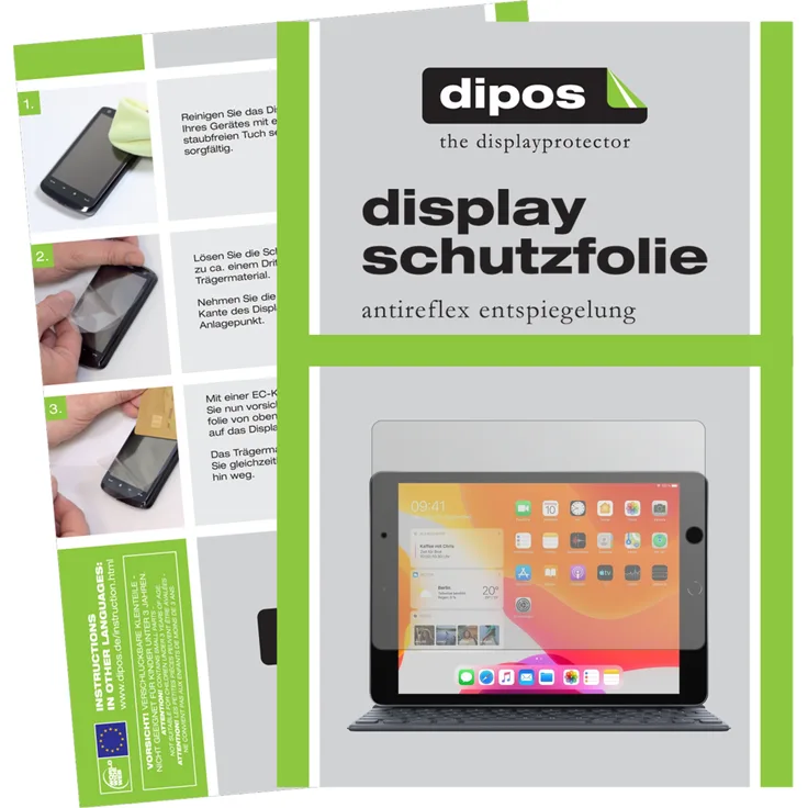 dipos 2x Schutzfolie matt kompatibel mit Apple iPad 10.2 Zoll (2019) Folie Displayschutzfolie