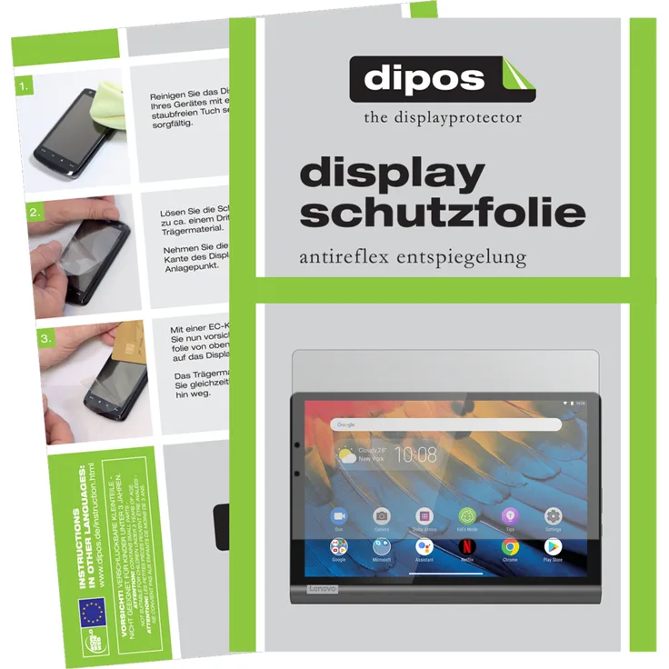 dipos 2x Schutzfolie matt kompatibel mit Lenovo Yoga Smart Tab 10.1 YT-x705F Folie Displayschutzfolie