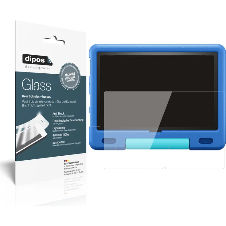 dipos 2x Panzerfolie klar kompatibel mit Amazon Fire HD 10 Kids (2021) Schutzfolie 9H Displayschutz-Folie