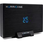 Hurricane GD35612 1TB Aluminium Externe Festplatte, 3.5 Zoll HDD USB 3.0, 64MB Cache, 1000GB für Mac, PC, Backups