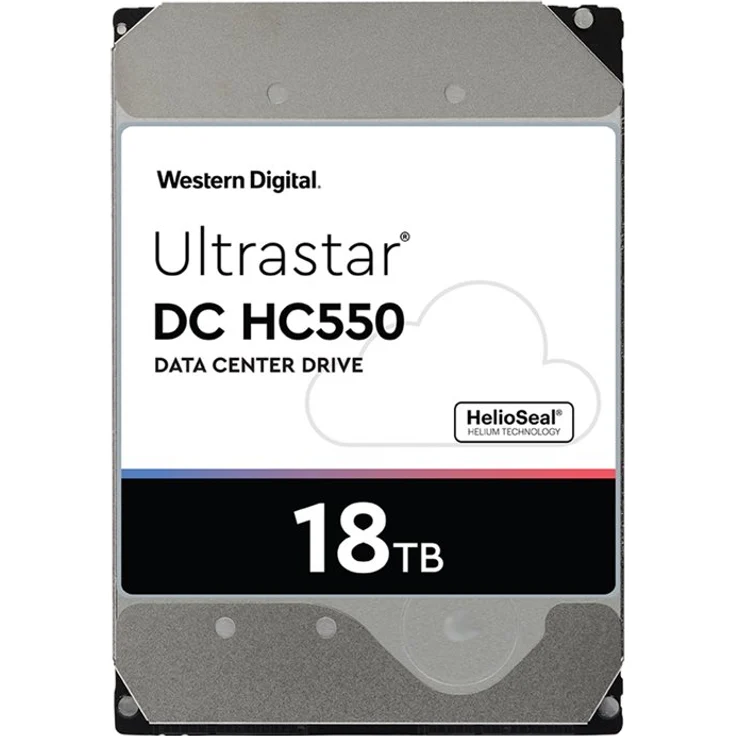 WD Ultrastar DC HC550 WUH721818ALE6L4 - Festplatte - 18 TB - intern - 3.5 Zoll (8.9 cm) - SATA 6Gb/s - 7200 rpm - Puffer: 512 MB – Bild 1