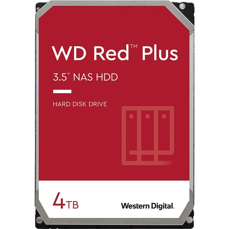 WD Red Plus NAS Hard Drive WD40EFZX - Festplatte - 4 TB - intern - 3.5 Zoll (8.9 cm) - SATA 6Gb/s - 5400 rpm - Puffer: 128 MB – Bild 1