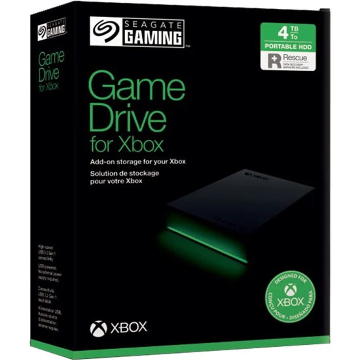 Seagate Game Drive for Xbox STKX4000402 - Festplatte - 4 TB - extern (tragbar) - USB 3.2 Gen 1 - mit 3 Jahre Seagate Rescue Datenwiederherstellung - für Xbox One X, Xbox Series S, Xbox Series X – Bild 3