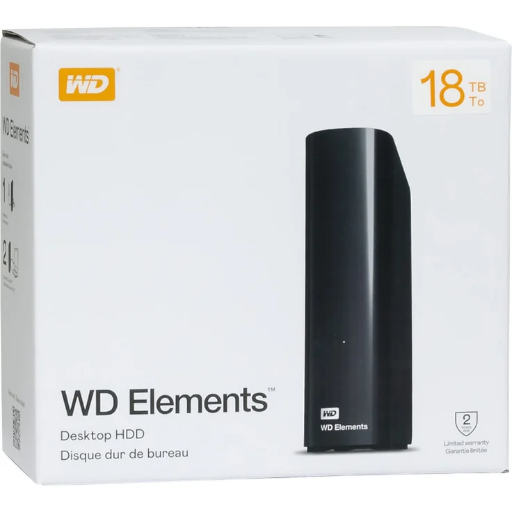 WD Elements Desktop WDBWLG0180HBK - Festplatte - 18 TB - extern (Stationär) - USB 3.0 - Schwarz – Bild 4