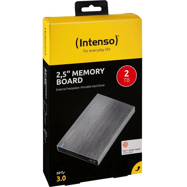 Intenso Memory Board - Festplatte - 2 TB - extern (tragbar) - 2.5 Zoll (6.4 cm) - USB 3.0 - 5400 rpm - Puffer: 8 MB - Anthrazit – Bild 2