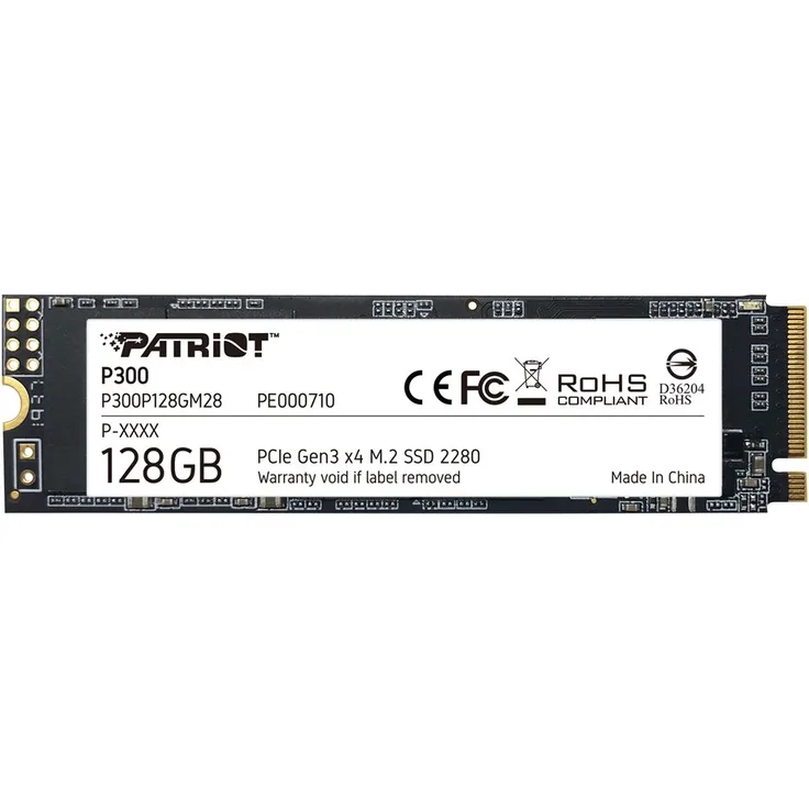 Patriot P300 - Solid-State-Disk - 128 GB - intern - M.2 2280 - PCI Express 3.0 x4 (NVMe)