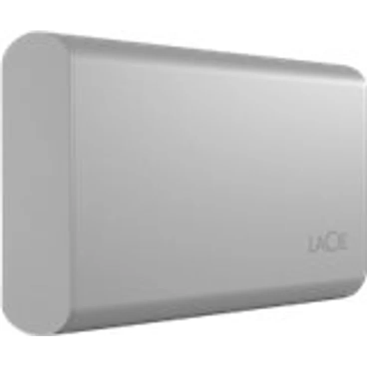 LaCie Portable SSD STKS500400 - Solid-State-Disk - 500 GB - extern (tragbar) - USB (USB-C Steckverbinder) - Moon Silver - mit Seagate Rescue Data Recovery – Bild 1