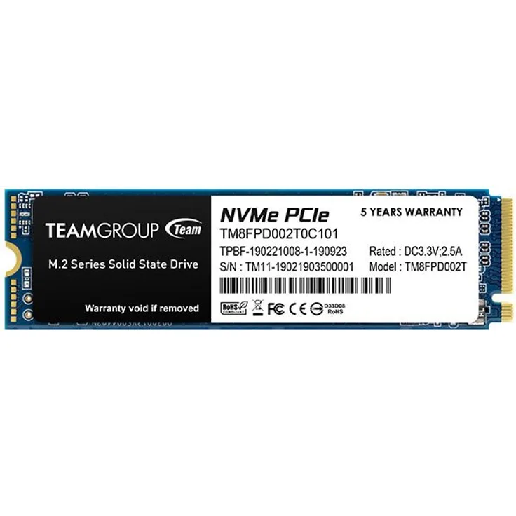 Team Group MP33 PRO M.2 2000 GB PCI Express 3.0 NVMe (TM8FPD002T0C101)