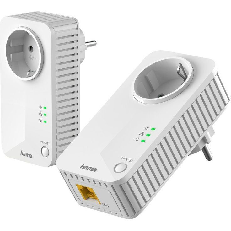 Hama 53307 Socket Powerline 600 Mbps weiß