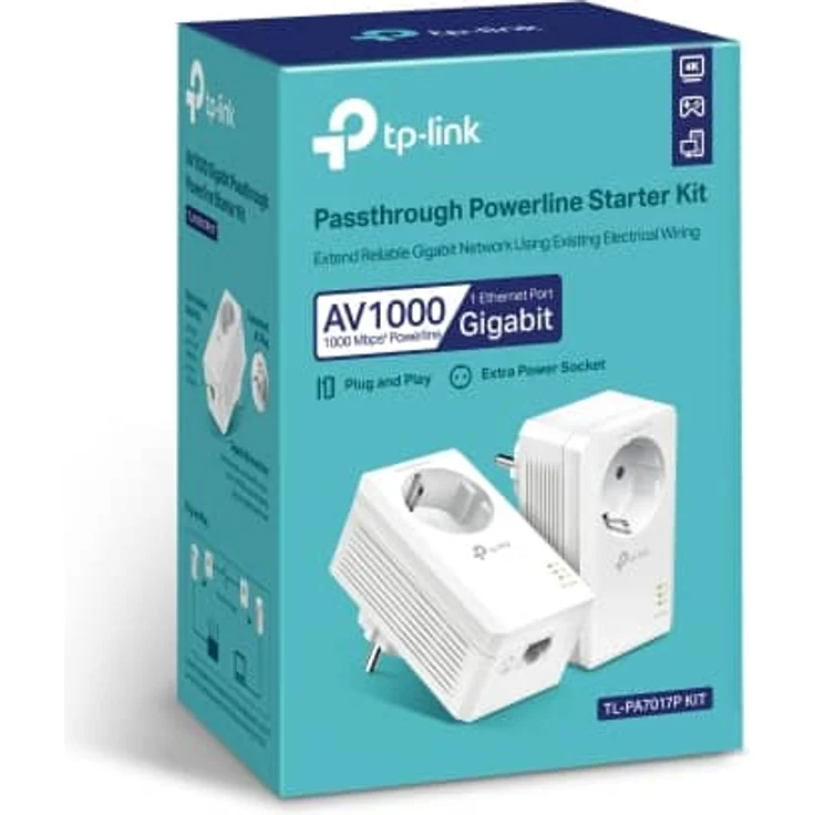 TP-LINK TL-PA7019P KIT 1000 Mbit-s Eingebauter Ethernet-Anschluss Weiß 2 Stück(e) – Bild 2