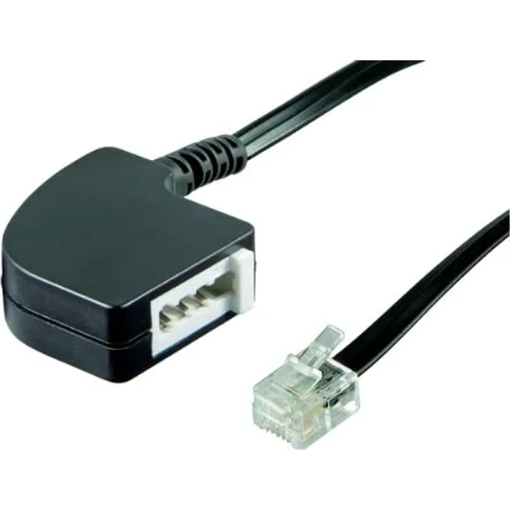 InLine TAE Adapterkabel, RJ11 Stecker auf TAE-F Buchse, 0,2 m (69945)