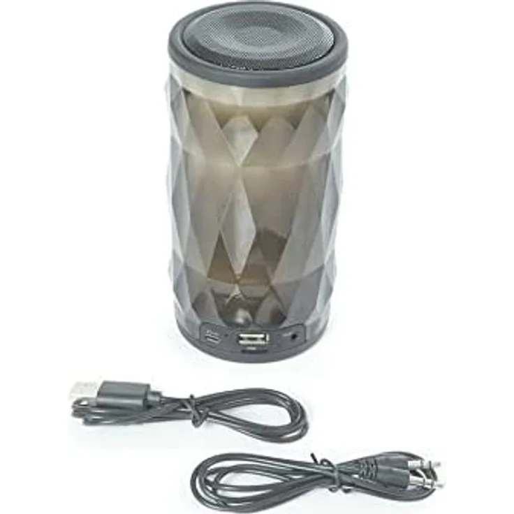 HQ-Power stereo-Lautsprecher led Bluetooth 5W 5,2 x 14,5 cm braun