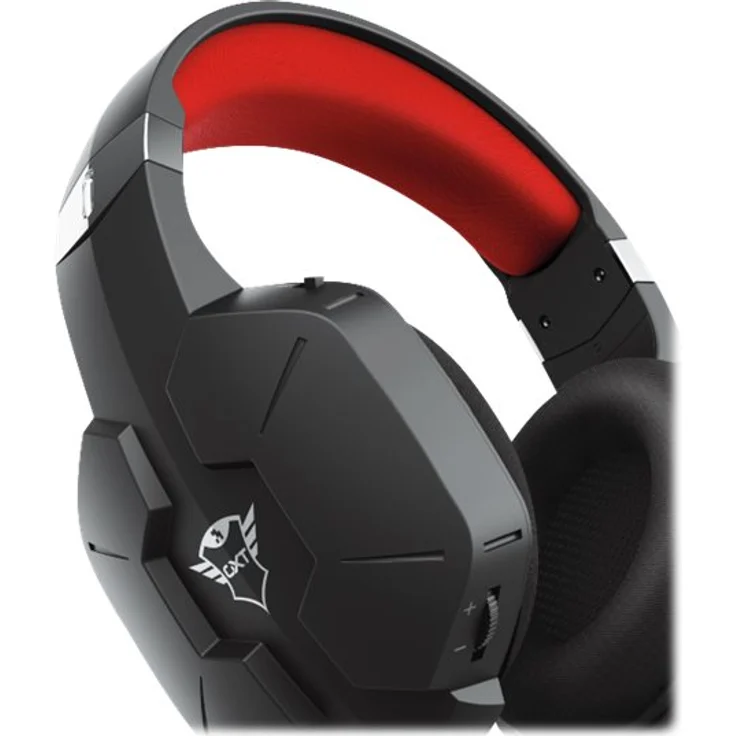 Trust GXT 323 Carus Over Ear Kopfhörer kabelgebunden (Schwarz, Rot) – Bild 4