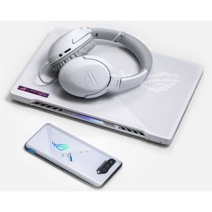 ASUS ROG Strix Go Core Moonlight White - Headset - ohrumschließend - kabelgebunden - 3,5 mm Stecker - Mondlichtweiß (90YH0381-B1UA00) – Bild 3