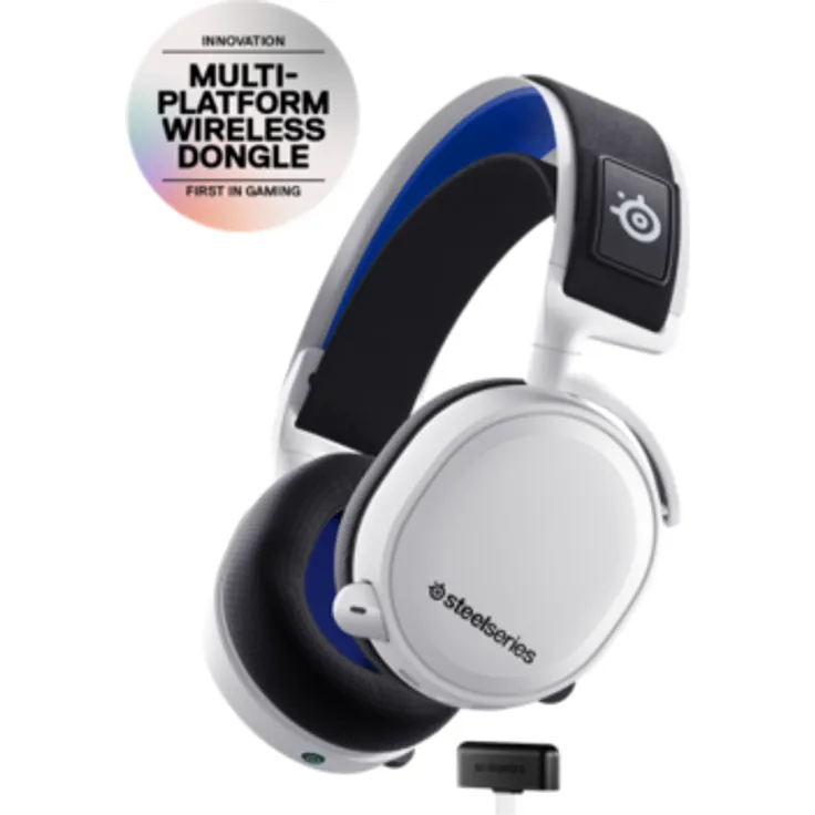 SteelSeries Arctis 7P+ Kabelloses Gaming Headset für PlayStation 5 weiß