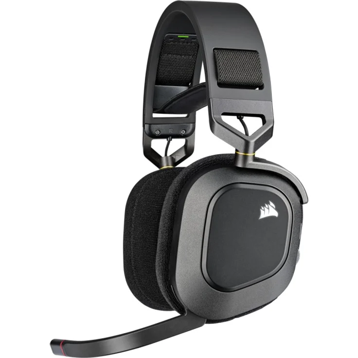 Corsair HS80 RGB WIRELESS Premium-Gaming-Headset Dolby Atmos PS4 PS5 PC Carbon – Bild 1