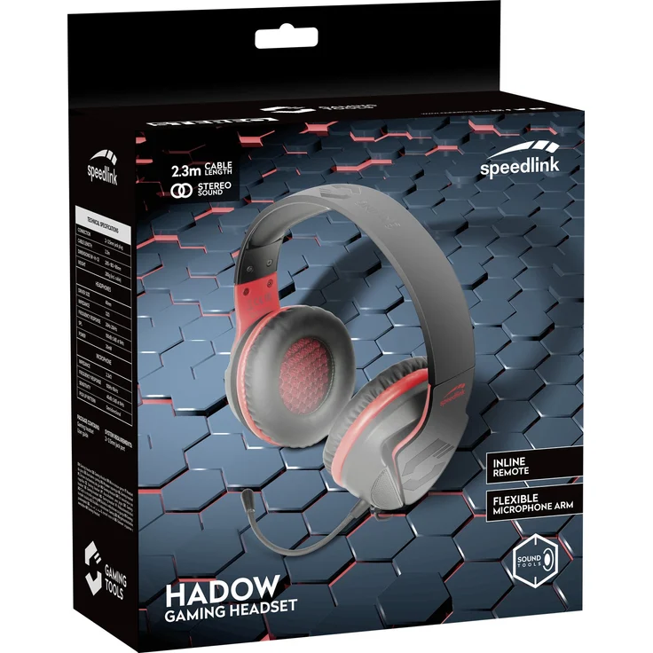 SpeedLink HADOW Gaming Headset 2x 3.5 Klinke (Mikro-Kopfh.) schnurgebunden Over Ear Schwarz – Bild 5