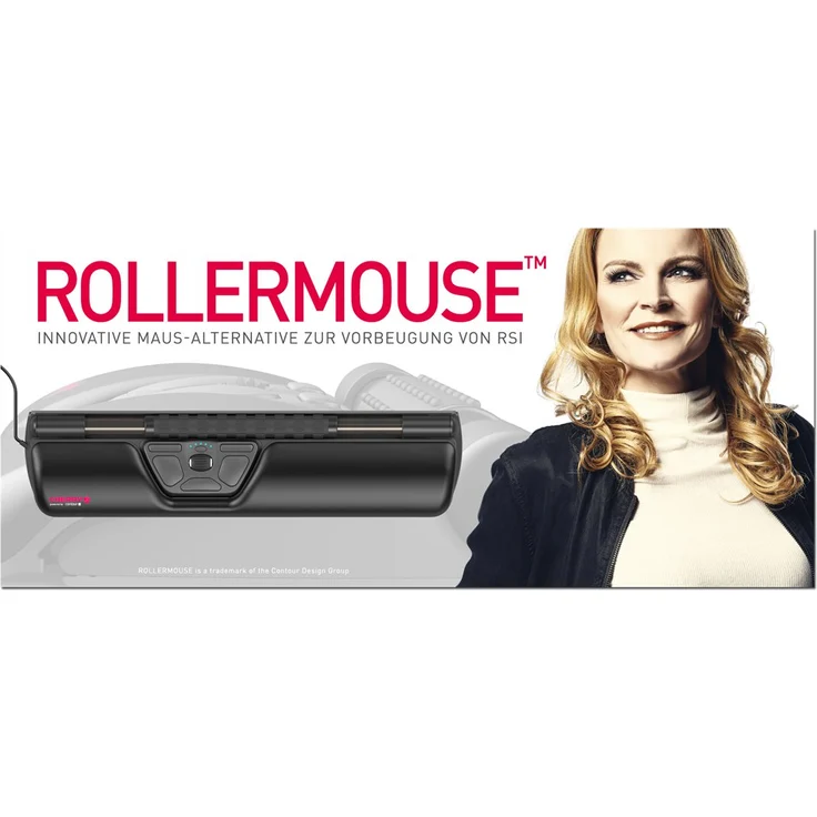 CHERRY ROLLERMOUSE Maus Beidhändig USB Typ-A Optisch 2800 DPI (JM-R0100) – Bild 3