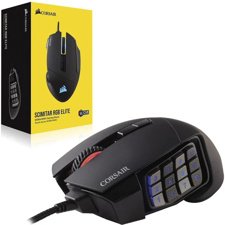 Corsair Scimitar RGB Elite Maus rechts USB Typ-A Optisch 18000 DPI (CH-9304211-EU) – Bild 12