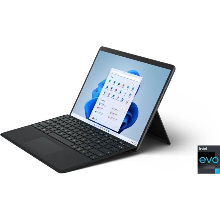 Microsoft Surface Pro 8 - 13 Zoll (2880 x 1920 Pixel) 120 Hz, Intel Core i5-1145G7, 8 GBGB RAM, 256 GBGB SSD, Windows 11 Pro 64-bit (Grau)
